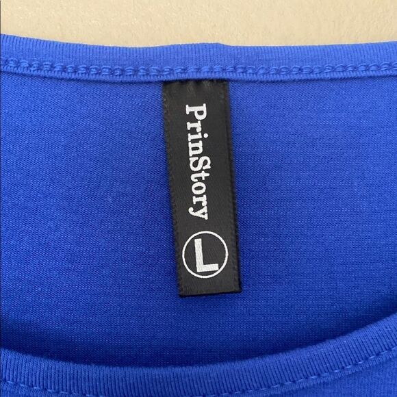 PrinStory Blue Ruffle Sleeve Top - Picture 3 of 6